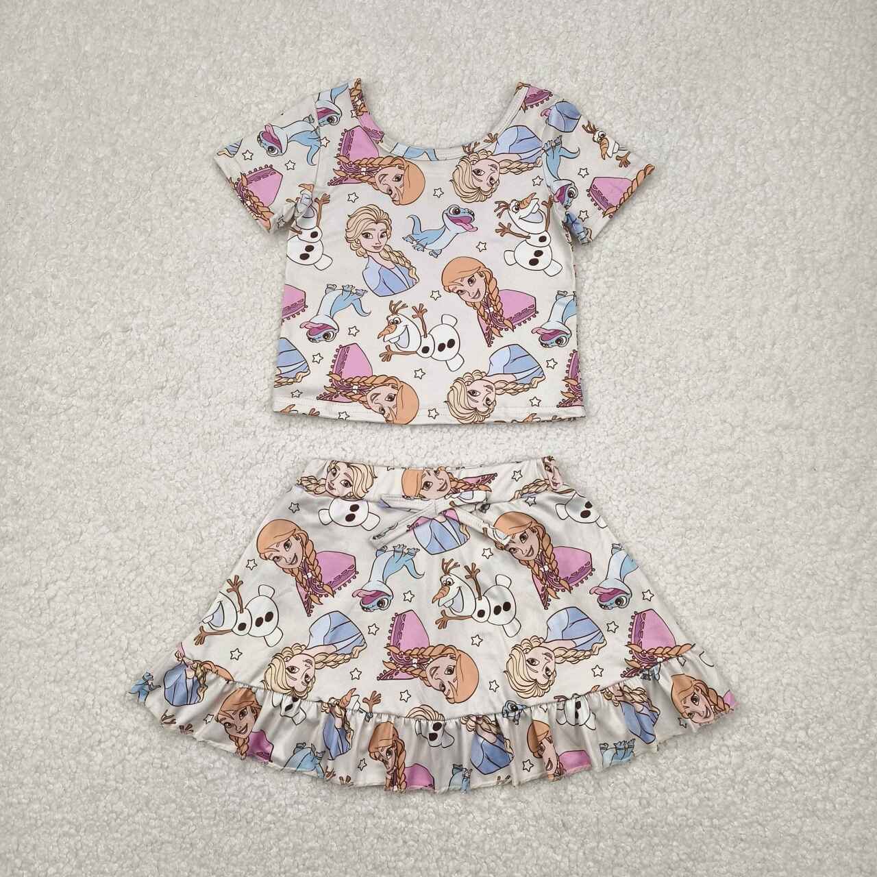 Princess design girls summer outfit