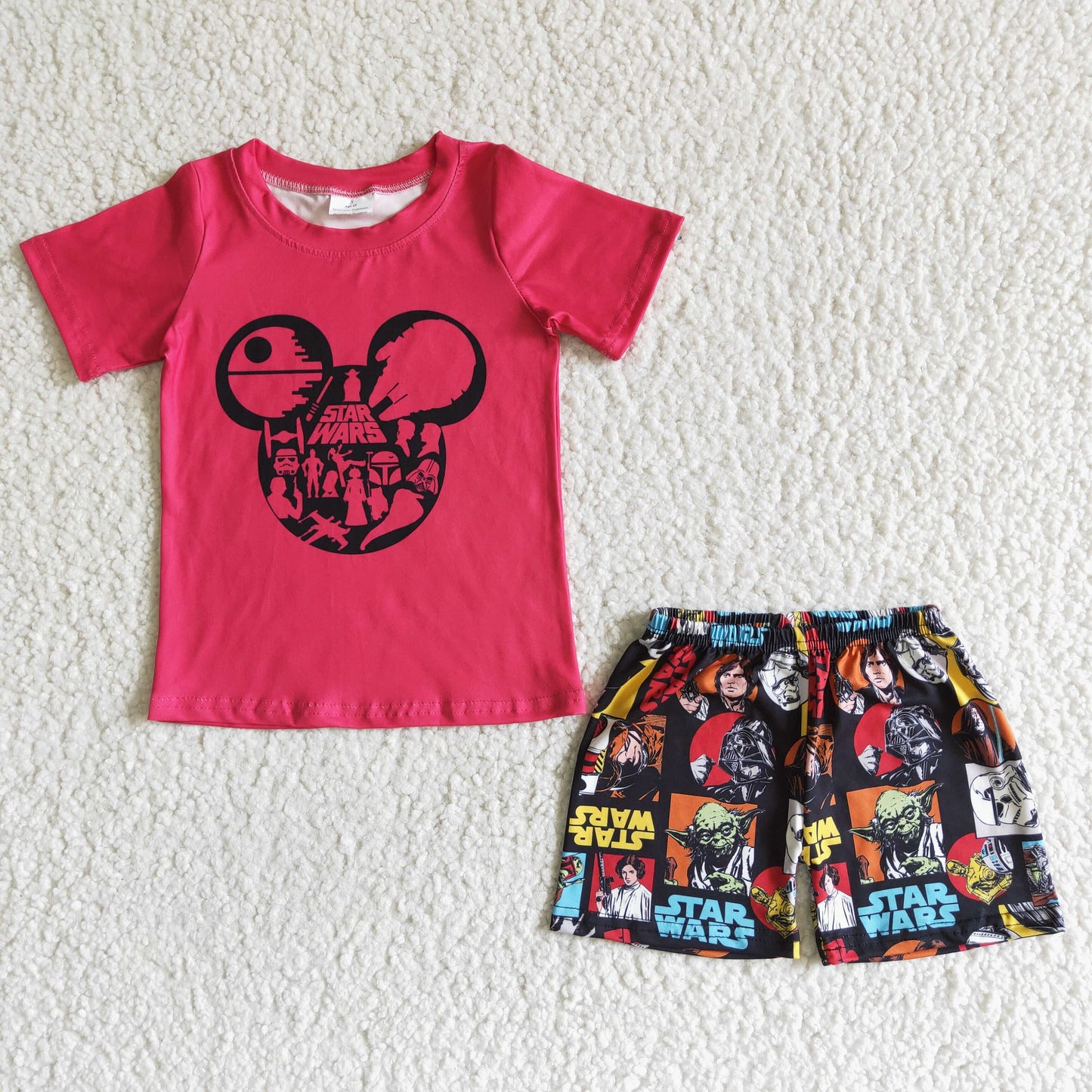 baby boys short sleeve cartoon top shorts clothing