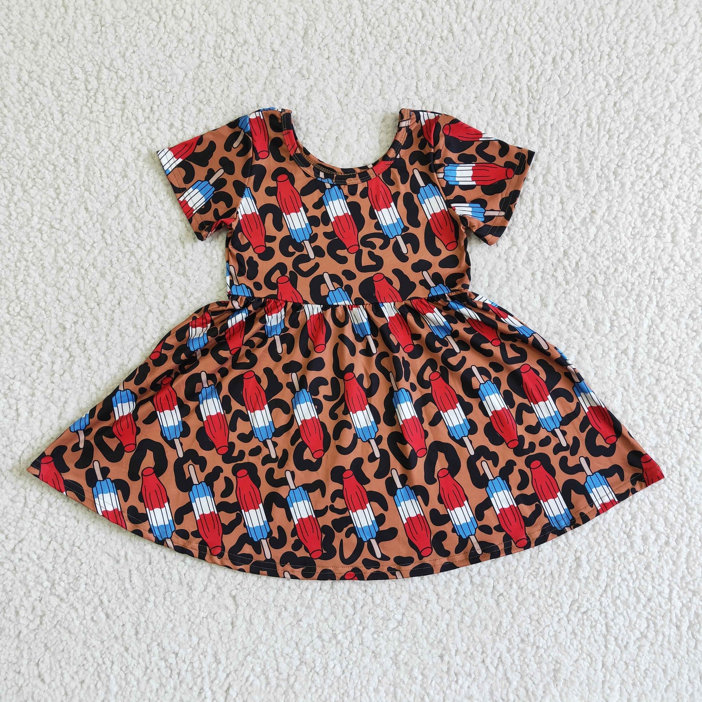 Infant toddle girls Forth of July Popsicle dress