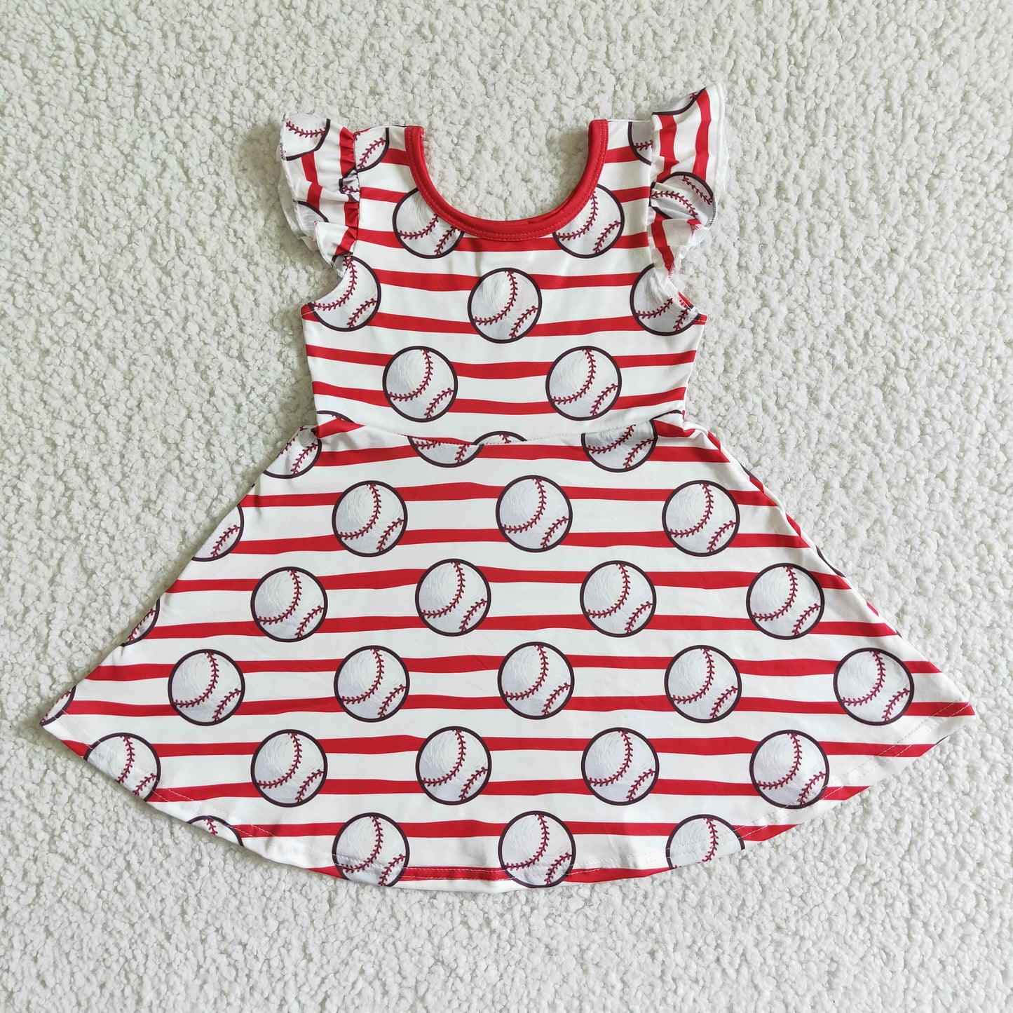 baby girls baseball sleeveless dress