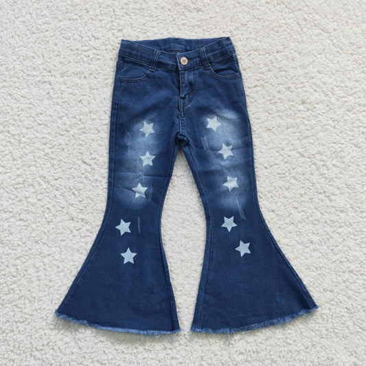 star print girls boutique denim pants