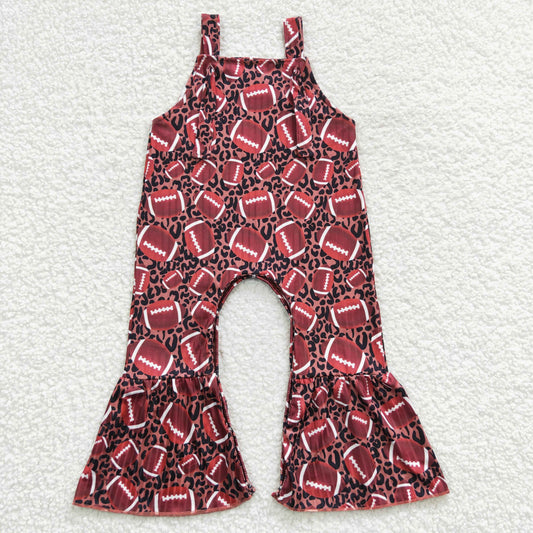 girls football ball game jumpsuit overall