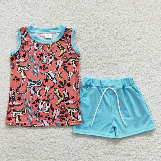 western boy summer short set