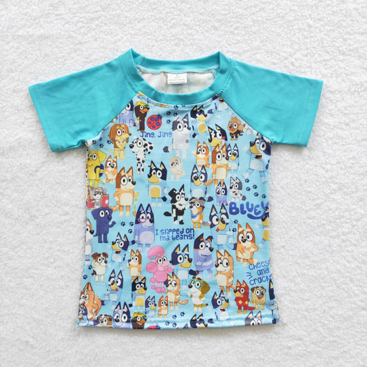 kids boy short sleeve cartoon top, B8-22