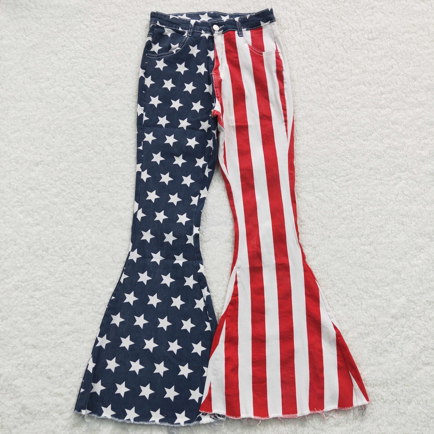 adult July 4th denim flare jeans