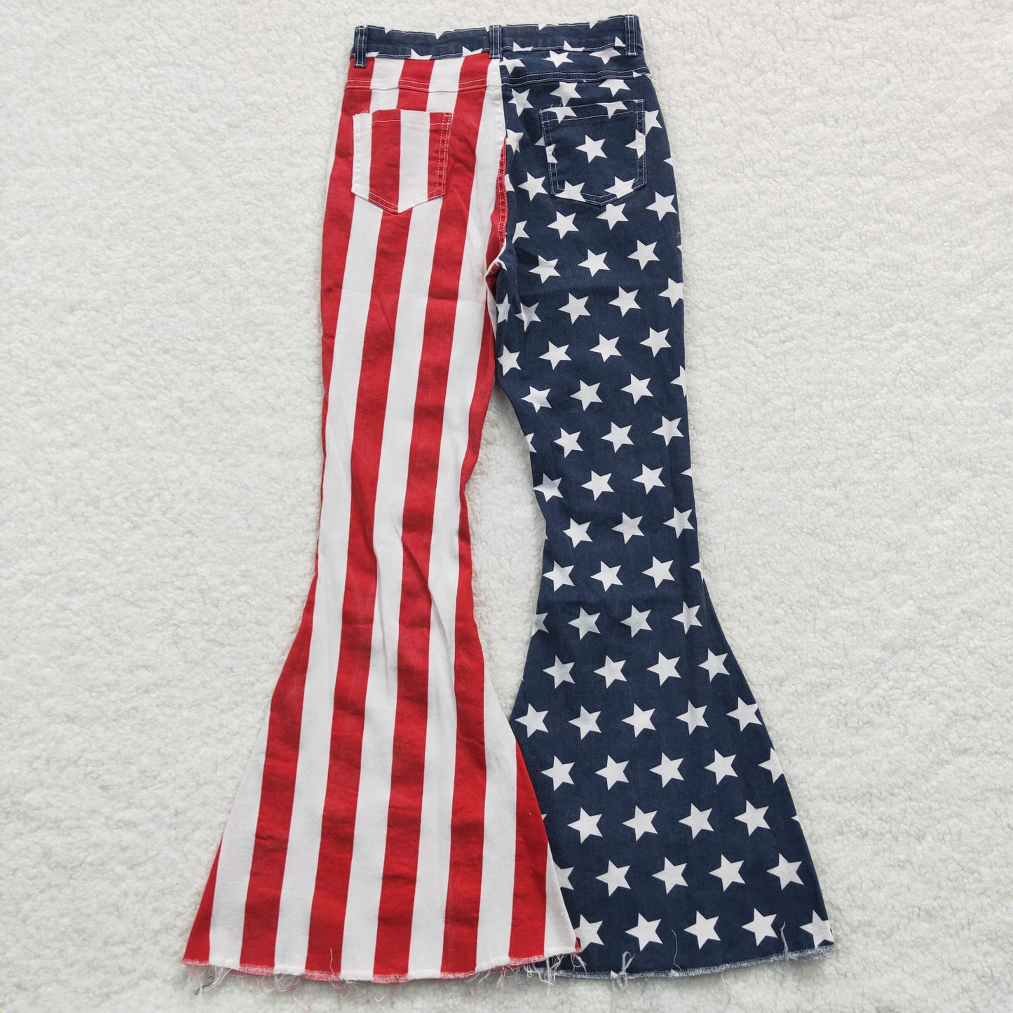 adult July 4th denim flare jeans