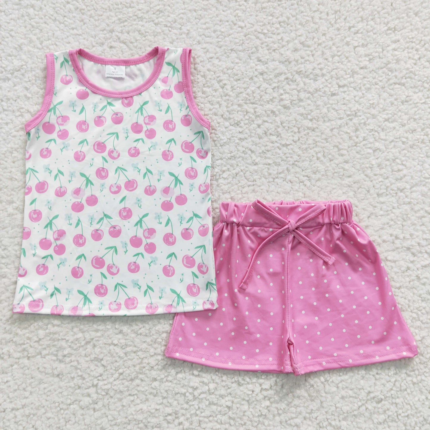 strawberry print wholesale summer 2pcs clothing set