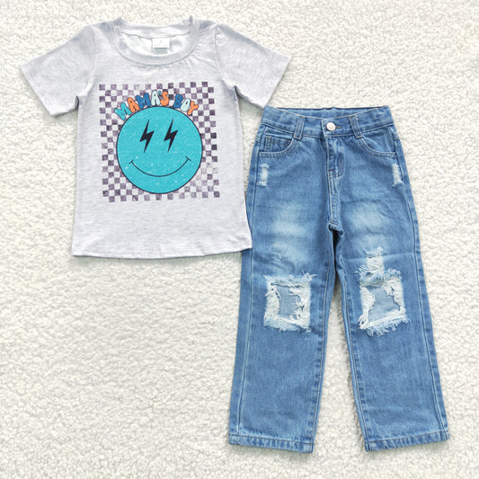 Mamas boy sunshine top denim pants Mothers day outfit