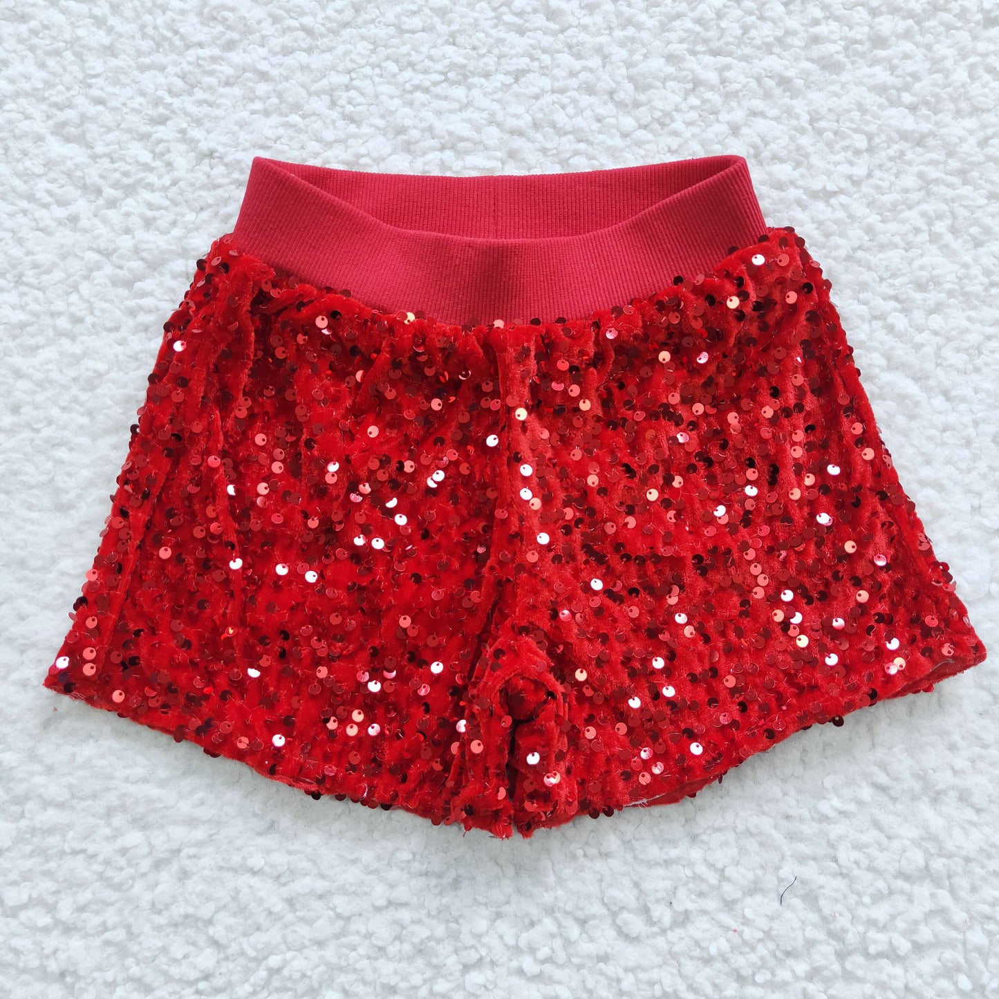 red sequins shorts, toddle  girls sparking summer shorts
