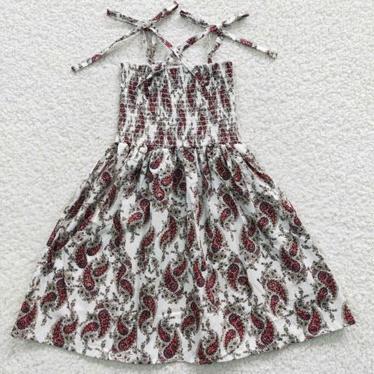 wholesale girls paisley print straps dress