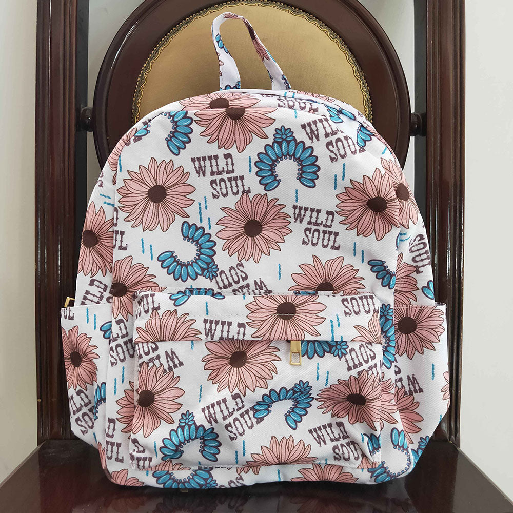 wild soul letter print school bag mini bag