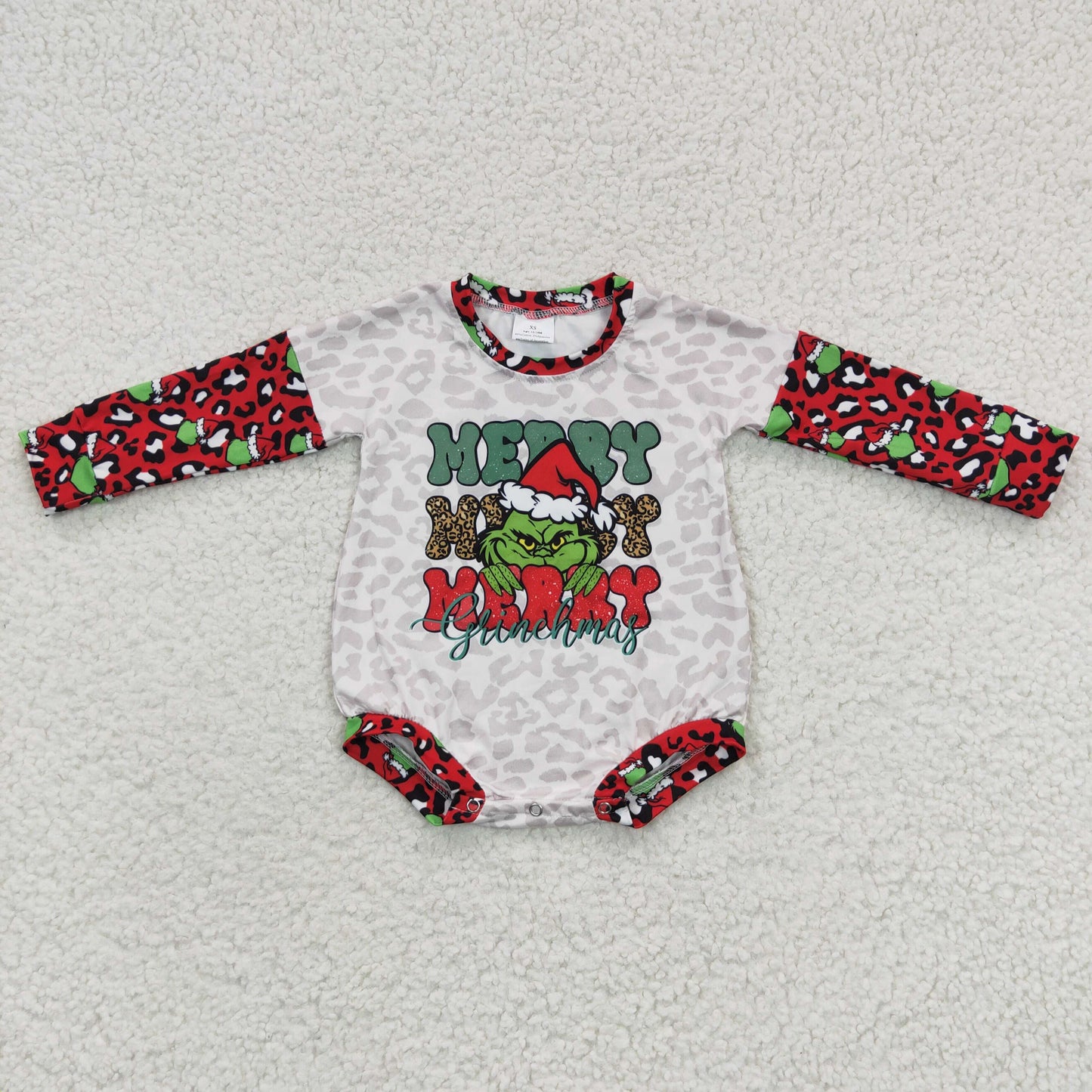 baby girls  long sleeve Christmas  romper