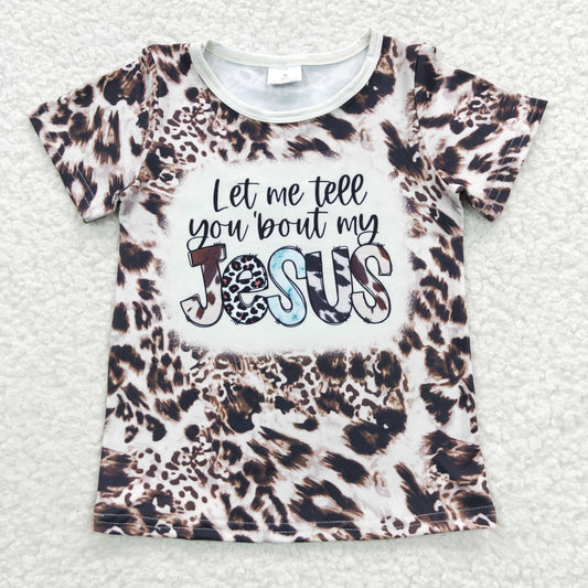 cute girls short sleeve Jesus top