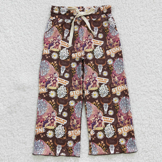 girls milk silk long pants