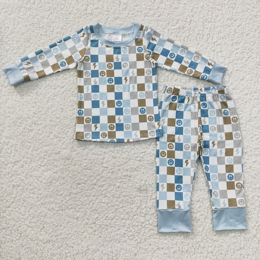 boy long sleeve sunshine design 2pcs pajama set