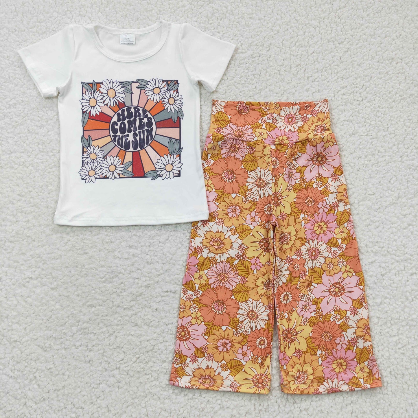 Here Comes The Sun Girls Boutique Clothing Set