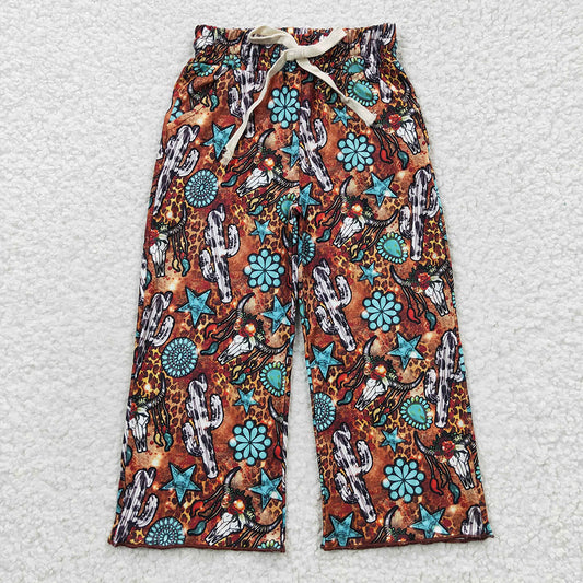 western cowgirl cactus milk silk pants