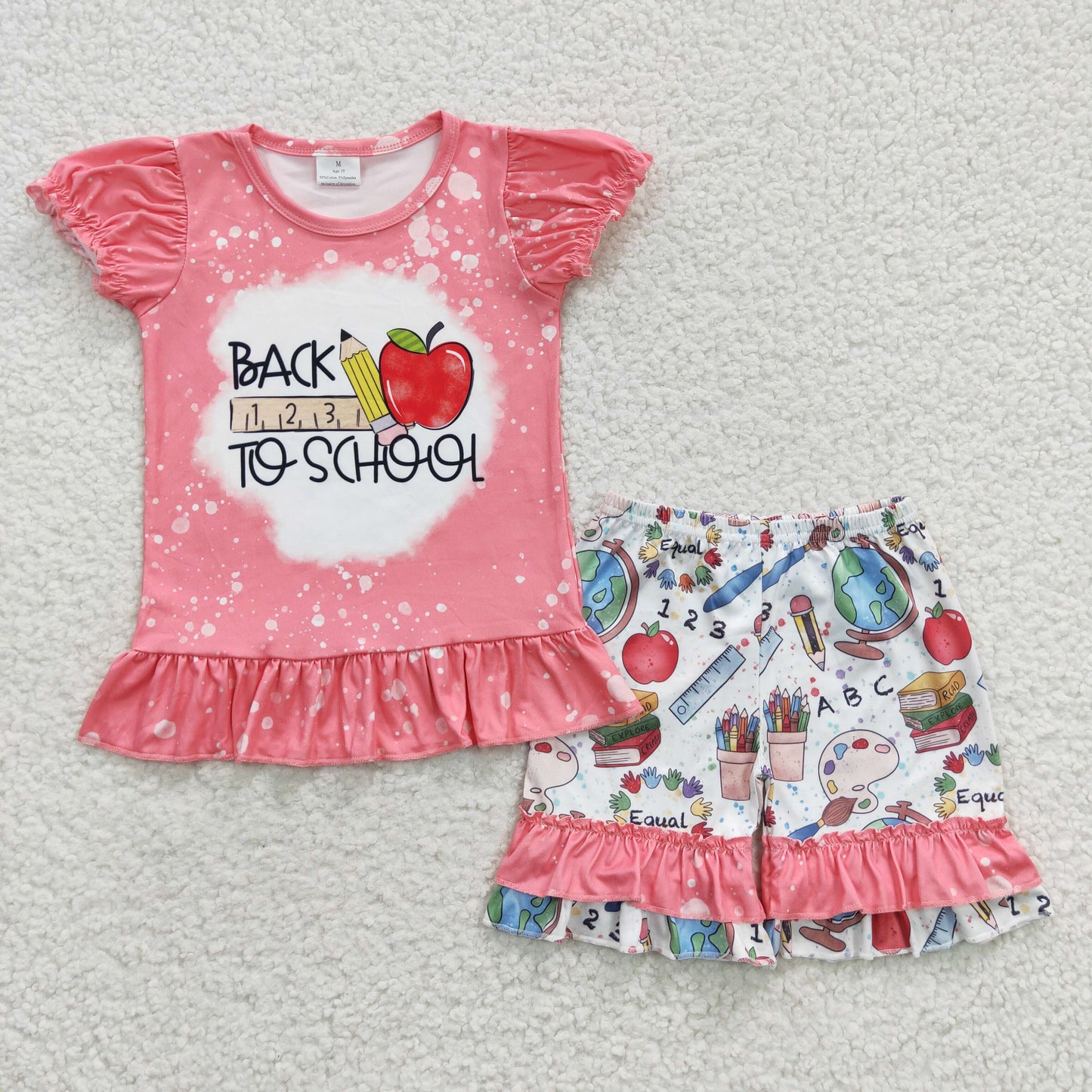 apple pencil ruler back to school clothing set