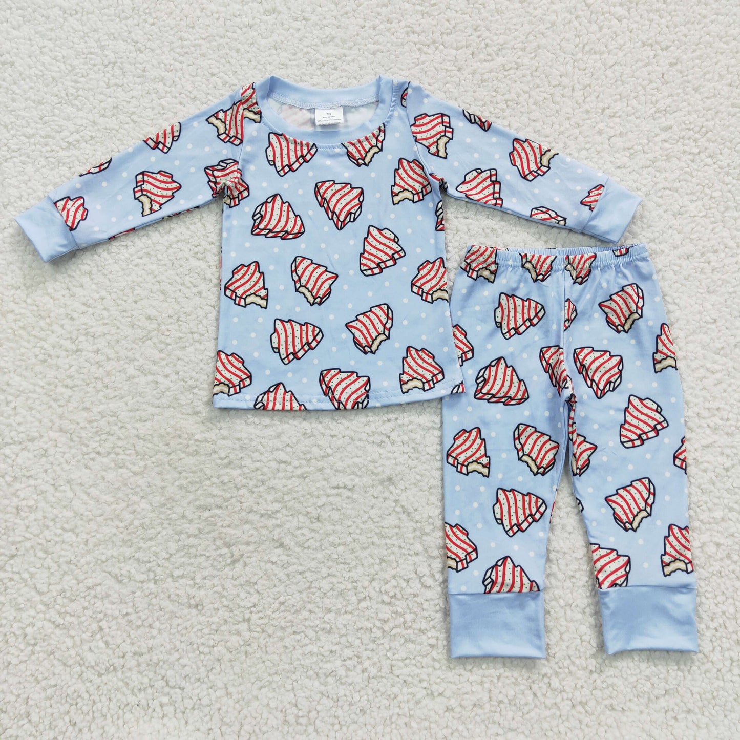 Baby boys Christmas cake 2pcs fall winter pajama set