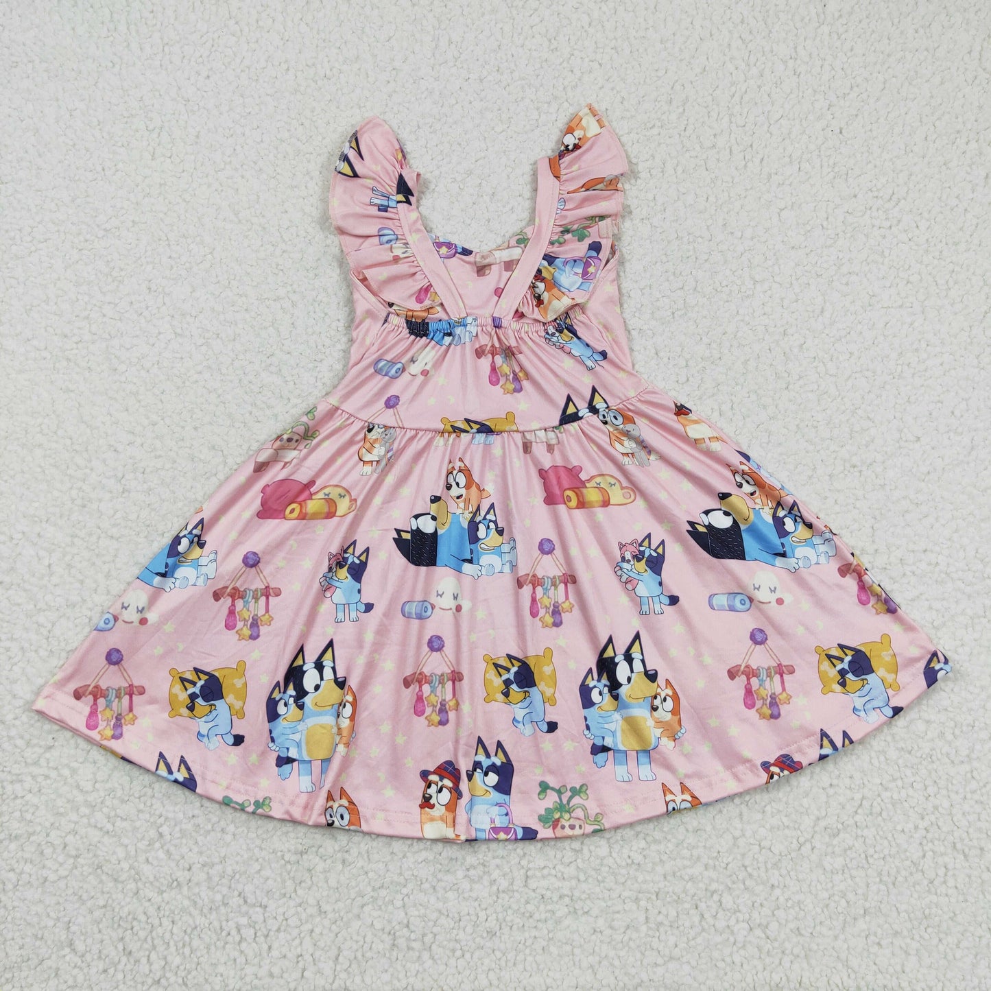 wholesale baby girls dog print summer dress