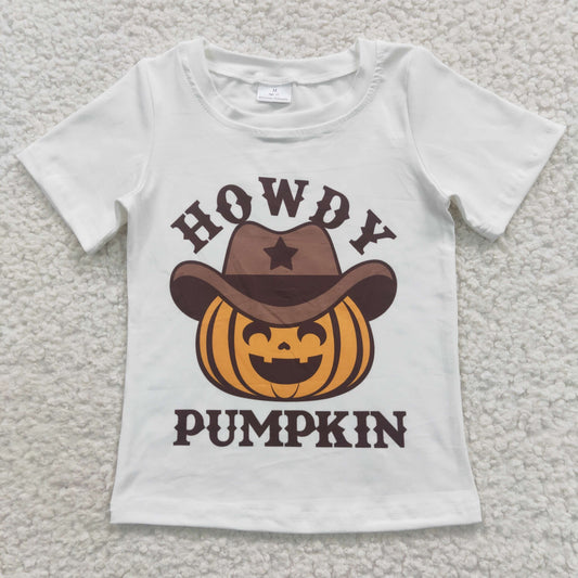 howdy pumpkin short sleeve top