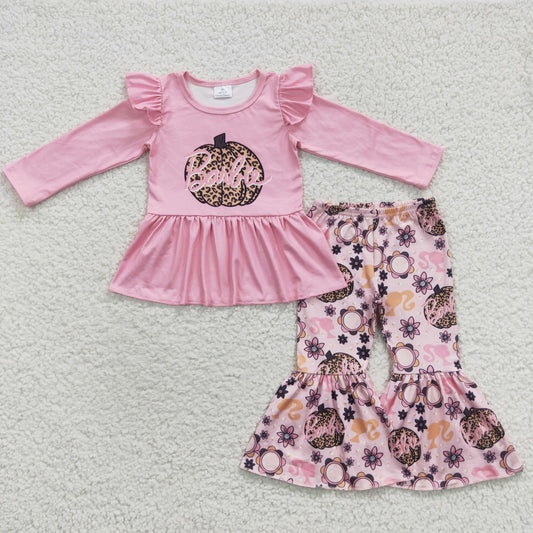 wholesale girls pumpkin outfit baby doll clothes