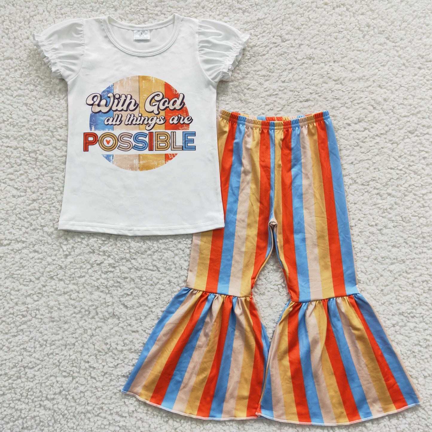 all things are possible summer bell bottoms outfit baby clothes