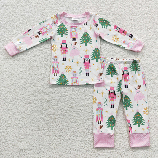 Christmas tree girls fall winter pajama set