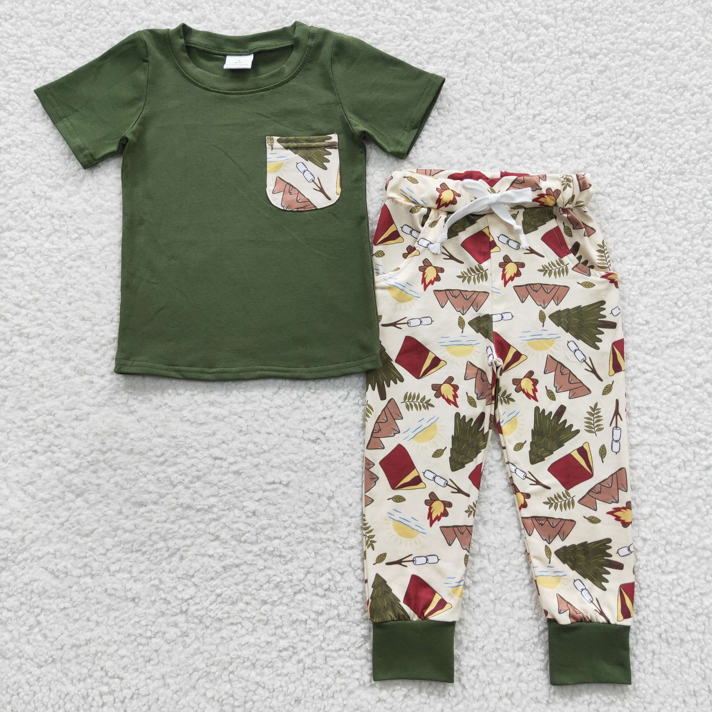 boy short sleeve Christmas outfit