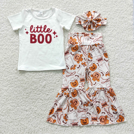 little boo Halloween pumpkin wholesale baby clothes