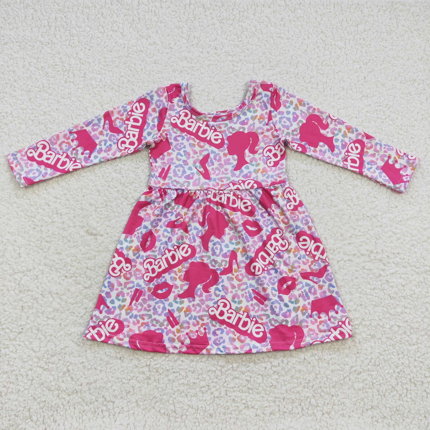 baby girls pink doll milk silk  dress