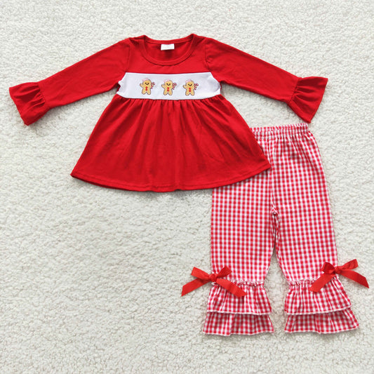 children girls Christmas gingerbread outfit