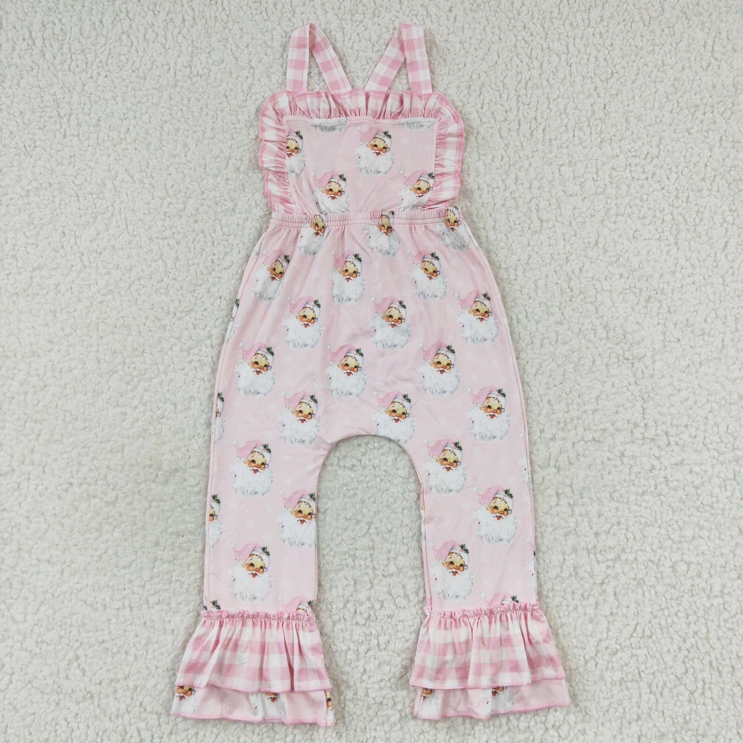 girls pink Santa Claus suspender