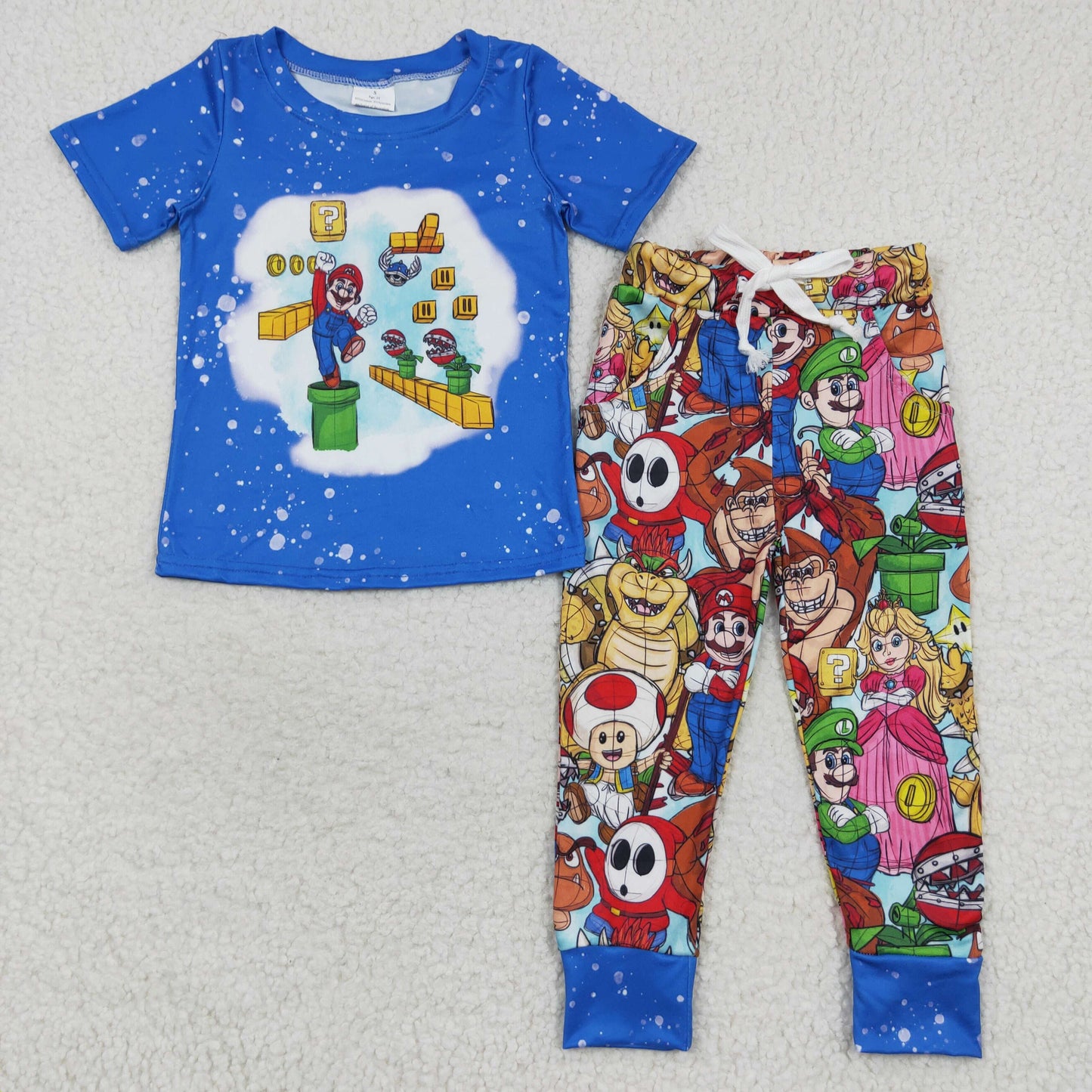 Boy short sleeve cartoon clothes set