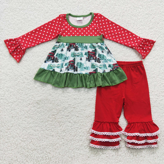 Christmas tree truck clothes set