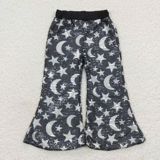 Moon star sequins bell bottoms pants