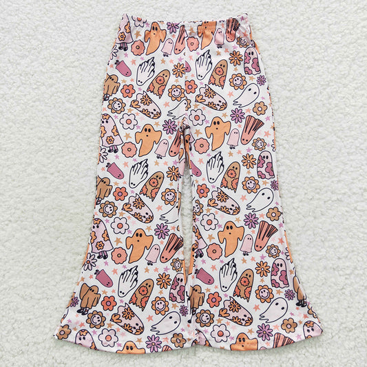 Halloween ghost flower milk silk pants