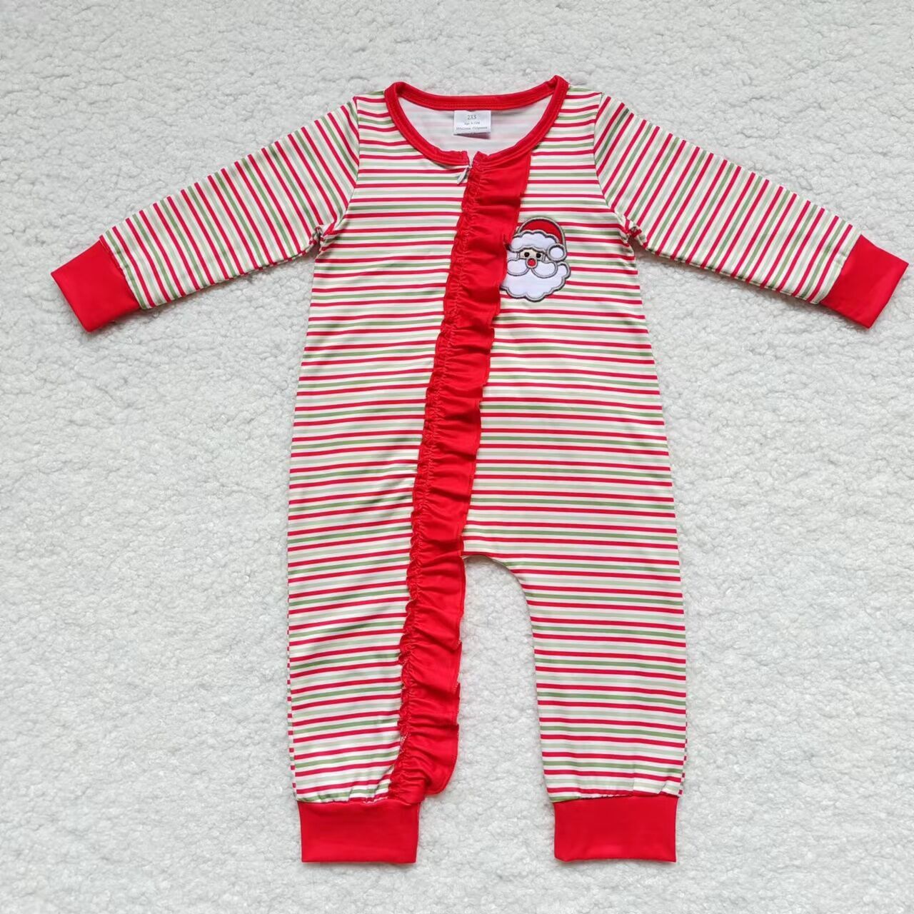 toddles long sleeve Christmas zip romper