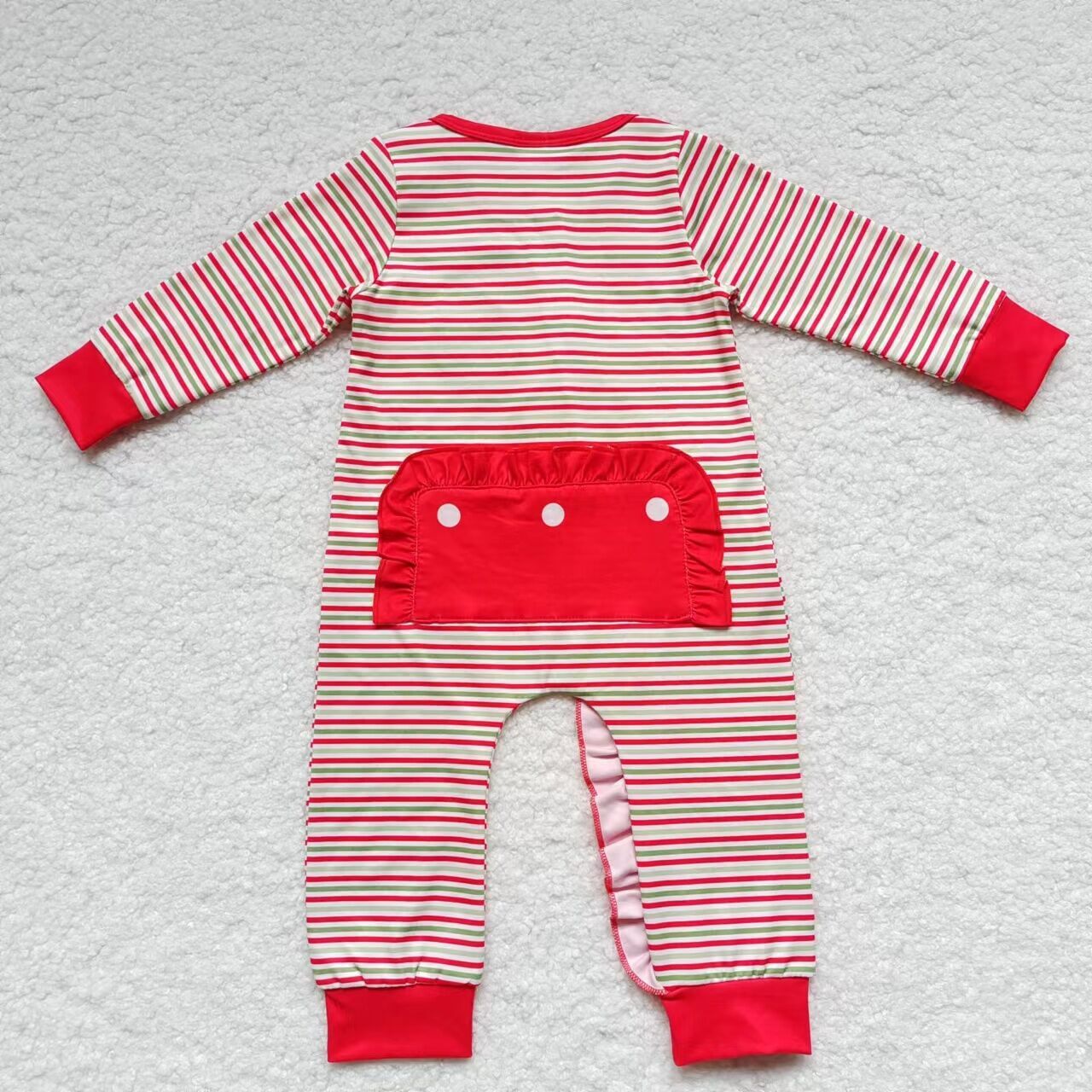 toddles long sleeve Christmas zip romper