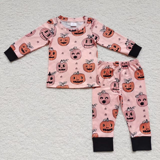 baby boy Halloween pumpkin pajama set