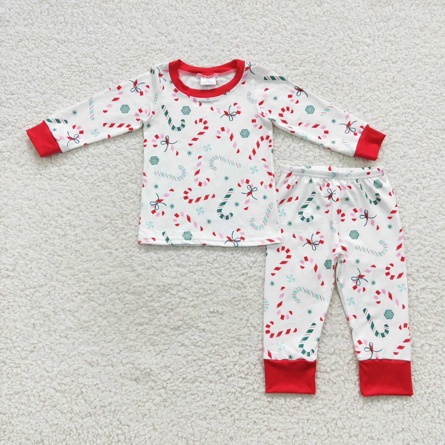 Christmas boy candy cane holiday clothes set