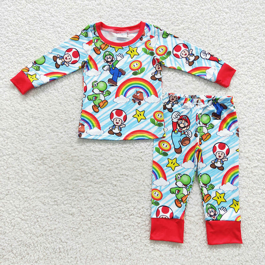 Baby boy cartoon long sleeve pajama set