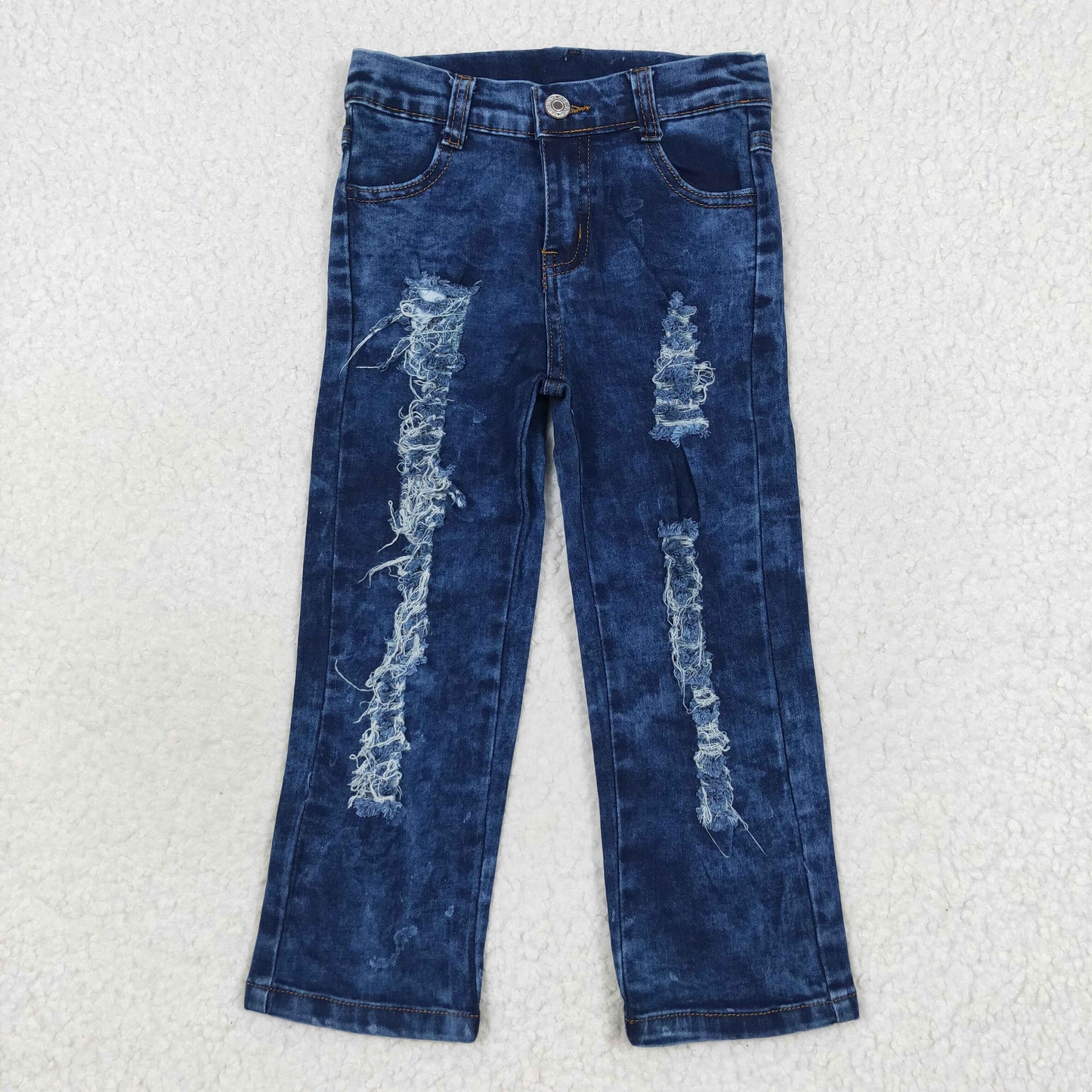 boy distressed long denim pants