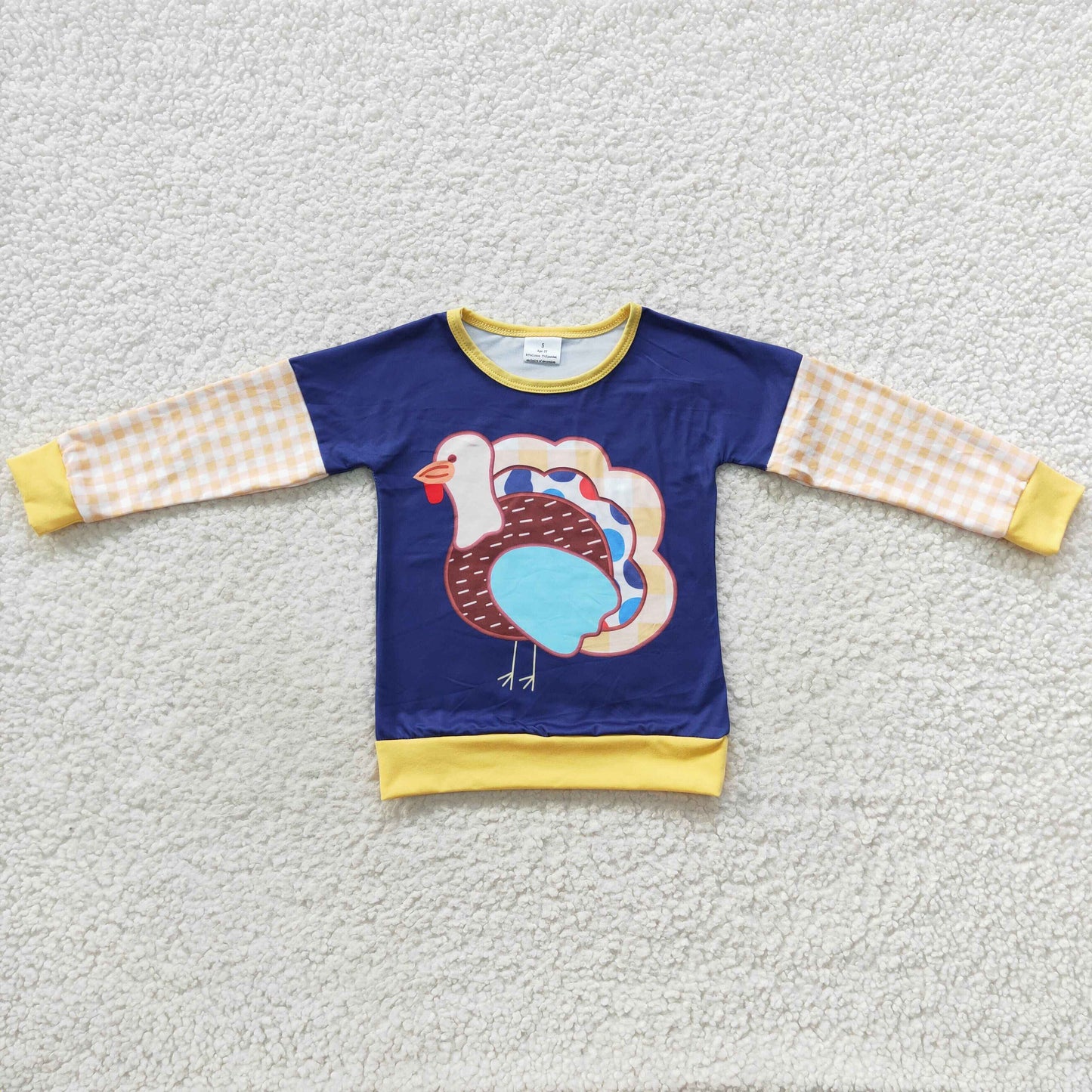 baby Thanksgiving turkey long sleeve top