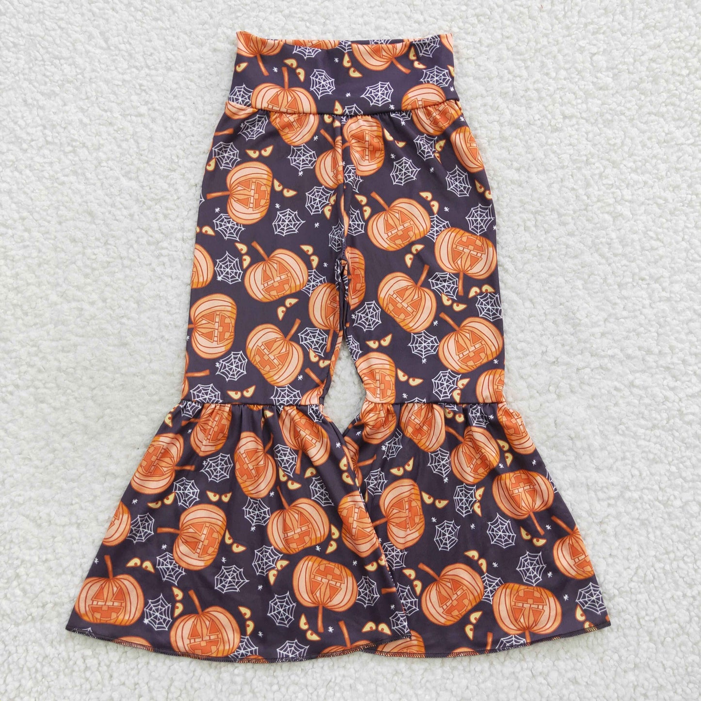 Halloween spider pumpkin milk silk bell bottoms