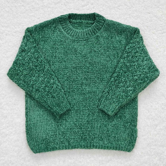 girls long sleeve Christmas green sweater fall sweater