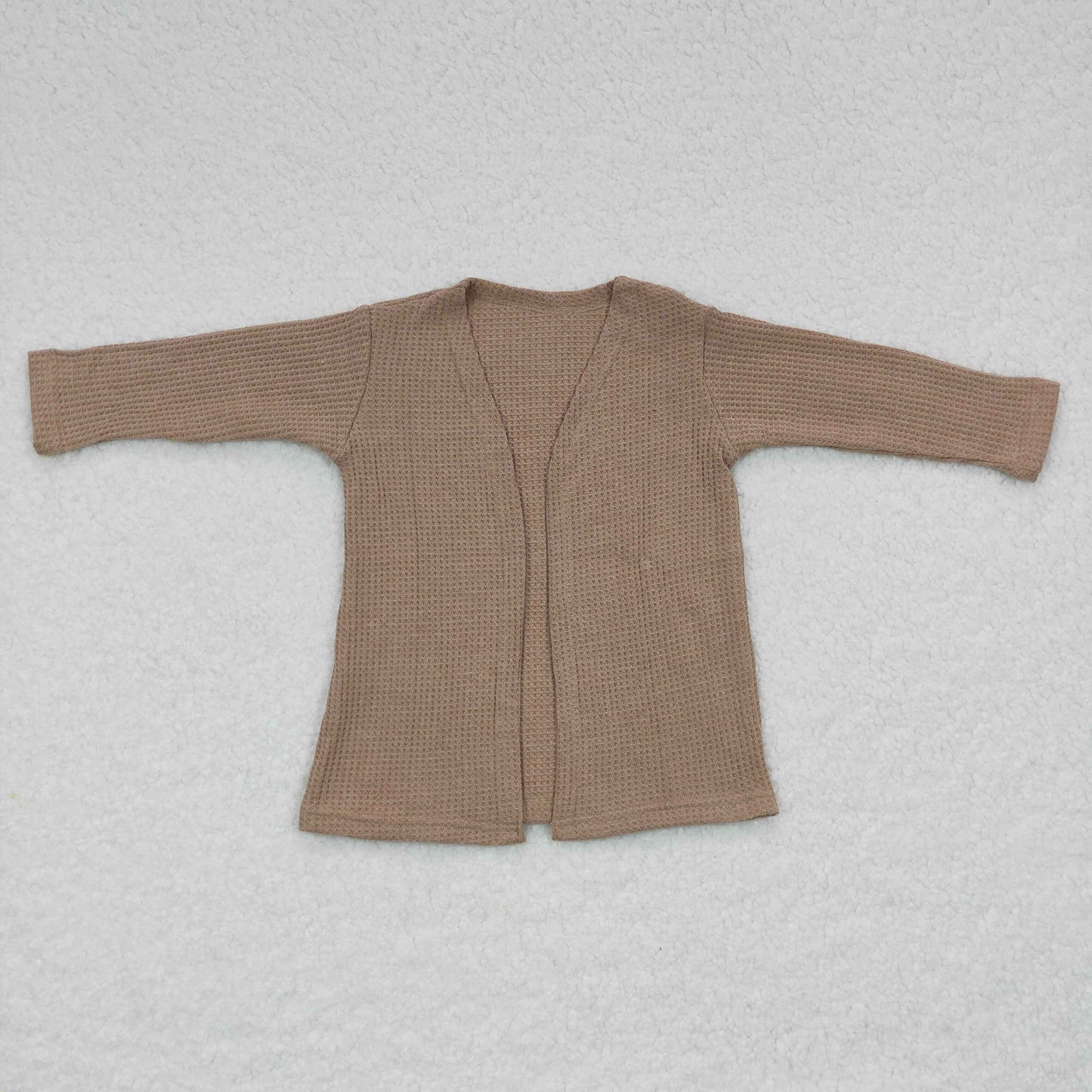 Khaki long sleeve cardigan coat