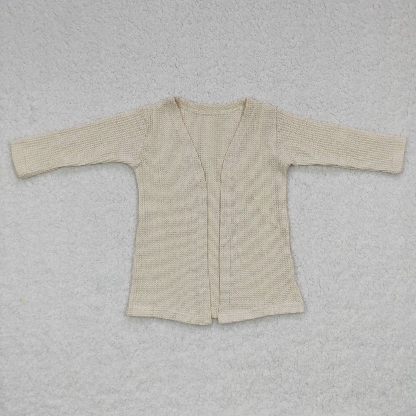 Cream long sleeve cardigan coat