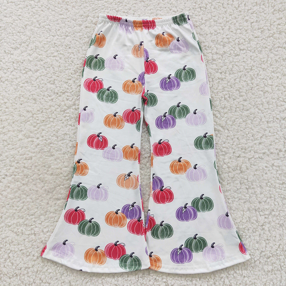 baby girls fall pumpkin wide leg pants