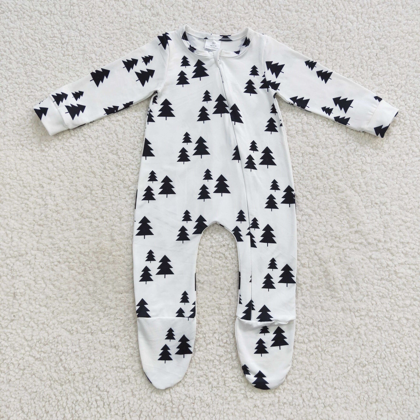 Christmas tree zip romper